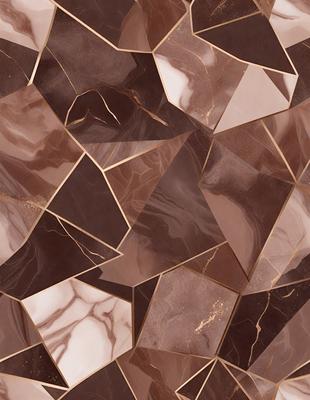 The primary subject of the image is a marble tile with a brown and white pattern. The setting is a wall, and the visual style is a close-up of the tile. The colors and mood of the image are warm and earthy, with the brown and white pattern creating a natural and elegant appearance.