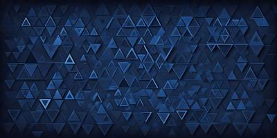 The primary subject of the image is a blue wall with a pattern of triangles. The setting is a dark room, and the visual style appears to be a digital art or illustration. The dominant colors are blue and black, creating a moody atmosphere.