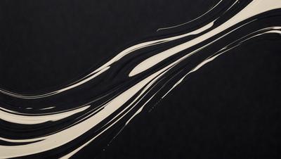 The primary subject of the image is a painting or drawing of a wave. The setting is a black background, which contrasts with the wave's colors. The visual style appears to be a combination of digital art and illustration, creating a unique and artistic representation of the wave. The dominant colors in the image are white and black, with the wave being predominantly white, and the background being black. The overall atmosphere of the image is dynamic and captivating, as it showcases the power and beauty of the ocean's