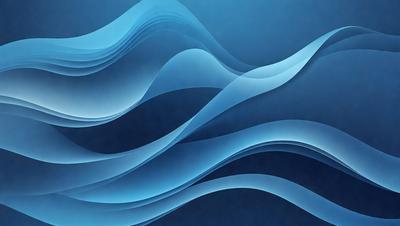 The primary subject of the image is a blue wave pattern, which is the main object, scene, or focus of the image. The setting or background is a blue surface, which adds to the overall atmosphere. The visual style of the image is a digital art or illustration, as it is a pattern or texture that is digitally created. The dominant colors in the image are blue and white, which contribute to a calm and serene mood.