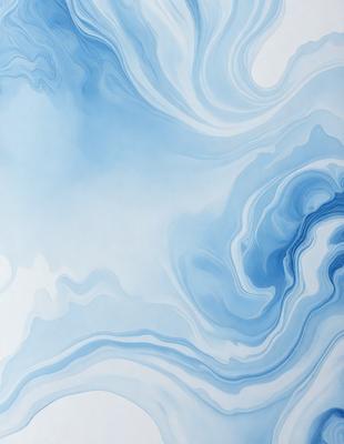 The primary subject of the image is a large, blue, swirling ocean wave. The setting is a vast, open ocean, with the wave being the main focus of the scene. The visual style is a combination of a photo and digital art, creating a dynamic and captivating image. The dominant colors are blue and white, with the blue wave being the most prominent feature, and the white ocean water providing a contrasting backdrop. The overall atmosphere is one of beauty and power, as the wave demonstrates the immense force of the