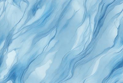 The primary subject of the image is a blue and white swirling pattern, which appears to be a digital art or illustration. The setting is a blue background, and the visual style is a combination of digital art and illustration. The dominant colors are blue and white, creating a calm and soothing atmosphere.