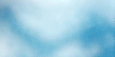 The primary subject of the image is a blue sky with clouds. The setting is a cloudy day, and the visual style is a painting or drawing. The colors and mood are predominantly blue, creating a calm and serene atmosphere.