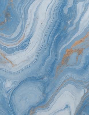 The primary subject of the image is a blue and white marbled surface, which appears to be a marble tile or a blue and white marbled wall. The setting is indoors, possibly in a bathroom or a kitchen. The visual style is a close-up of the marbled surface, showcasing its intricate patterns and textures. The colors and mood of the image are predominantly blue and white, creating a calm and serene atmosphere.