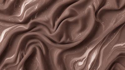 The primary subject of the image is a brown fabric, possibly a piece of clothing or a curtain. The setting is a dark background, which contrasts with the fabric. The visual style appears to be a close-up of the fabric, showcasing its texture and details. The colors and mood of the image are predominantly dark, with the brown fabric being the main focus.