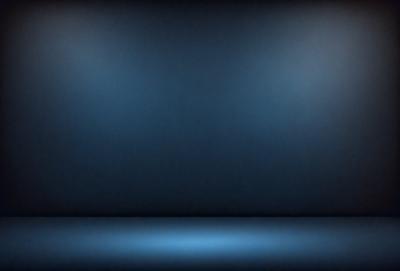The primary subject of the image is a blue wall with a blue background. The setting is a dark room, and the visual style is a photo. The dominant colors and overall atmosphere are blue and dark, creating a moody and dramatic scene.
