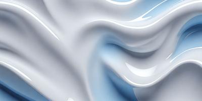 The primary subject of the image is a close-up of a white, flowing substance, which appears to be a creamy or frothy material. The setting is a white background, which provides a clean and minimalistic appearance. The visual style is a combination of photo and digital art, creating a unique and artistic representation of the subject. The colors and mood of the image are predominantly white, giving it a clean and serene atmosphere.