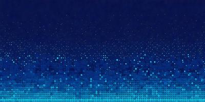 The primary subject of the image is a blue background with a pattern of blue dots. The setting appears to be a night sky, creating a serene and peaceful atmosphere. The visual style is a digital art or illustration, as the dots are arranged in a visually appealing manner. The colors and mood convey a sense of calmness and tranquility.