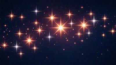The primary subject of the image is a beautiful night sky filled with bright stars. The setting is a dark, starry night, and the visual style is a photo of the night sky. The colors and mood of the image are predominantly dark and serene, with the bright stars providing a sense of wonder and tranquility.