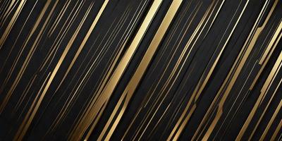 The primary subject of the image is a pattern of gold and black stripes. The setting is a black background, and the visual style appears to be a combination of a photo and digital art. The dominant colors are gold and black, creating a bold and striking pattern.