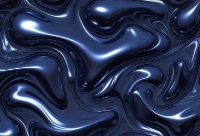 The primary subject of the image is a blue, swirling pattern that resembles a blue ocean. The setting is a dark background, which contrasts with the blue pattern. The visual style is a digital art or illustration, as the pattern appears to be a digital creation. The colors and mood are predominantly blue, creating a serene and calming atmosphere.
