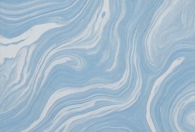 The primary subject of the image is a blue and white ocean wave. The setting is the ocean, with the wave being the main focus of the image. The visual style is a painting, which gives the image a more artistic and creative appearance. The dominant colors are blue and white, creating a serene and calming atmosphere.