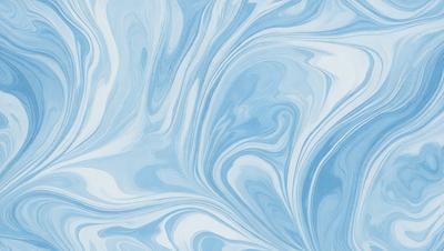 The primary subject of the image is a blue and white swirling pattern, which appears to be a painting or a digital artwork. The setting is a blue background, and the visual style suggests that it is a digital artwork. The dominant colors are blue and white, creating a calm and soothing atmosphere.