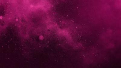 The primary subject of the image is a pink background with a purple hue. The setting is a space-like environment, possibly a nebula or a cloudy sky. The visual style appears to be a digital art or illustration, as the background is filled with a pattern of dots. The colors and mood of the image are predominantly pink and purple, creating a warm and soothing atmosphere.