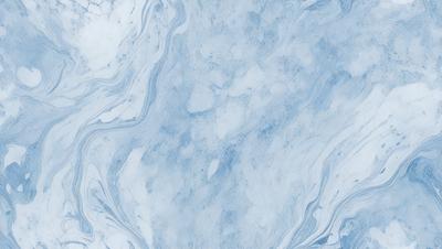 The primary subject of the image is a blue and white marbled surface, which appears to be a tile or a wall. The setting is a room with a blue and white marbled wall, and the visual style is a close-up of the marbled surface. The colors and mood of the image are predominantly blue and white, creating a calm and serene atmosphere.