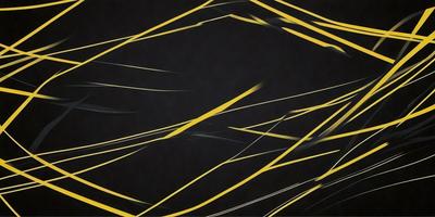 The primary subject of the image is a close-up of a yellow and black striped pattern. The setting is a dark background, which contrasts with the bright yellow and black stripes. The visual style appears to be a digital art or illustration, as the stripes are depicted in a detailed and intricate manner. The colors and mood of the image are predominantly dark and moody, with the bright yellow and black stripes providing a striking contrast against the dark background.