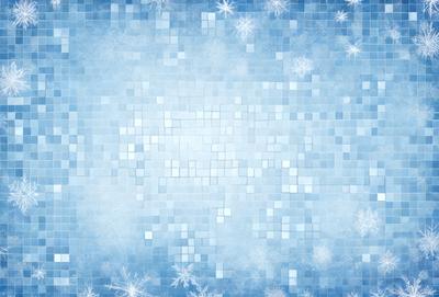 The primary subject of the image is a blue and white snowflake pattern. The setting is a blue and white background, which creates a visually appealing contrast with the snowflake pattern. The visual style is a combination of digital art and illustration, as the snowflakes are intricately designed and the overall composition is well-executed. The colors and mood of the image are predominantly blue and white, giving it a calm and serene atmosphere.