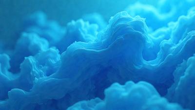 The primary subject of the image is a blue cloud, which is the main object, scene, or focus of the image. The setting or background is a blue sky, and the visual style appears to be a photo. The dominant colors in the image are blue and white, creating a calm and serene atmosphere.