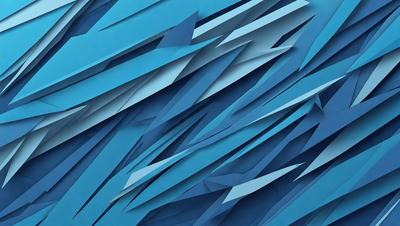 The primary subject of the image is a blue and white patterned wallpaper. The setting is a blue wall, and the visual style is a digital art or illustration. The dominant colors are blue and white, creating a calm and soothing atmosphere.