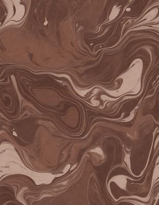 The image features a brown and white marbled pattern on a surface, possibly a wall or a table. The pattern is intricate and visually appealing, creating a unique and eye-catching design. The colors in the image are predominantly brown and white, giving the scene a warm and earthy tone. The overall atmosphere of the image is elegant and sophisticated, with the marbled pattern serving as the main subject and focal point.