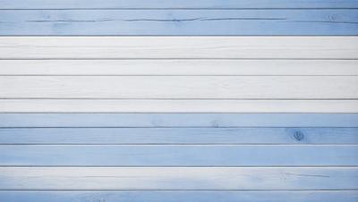 The primary subject of the image is a wooden wall with a blue stripe. The setting is a room with a blue and white color scheme. The visual style is a painting or drawing, giving the image a unique and artistic appearance. The dominant colors are blue and white, creating a calm and soothing atmosphere.