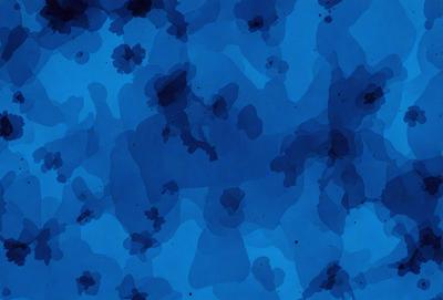 The primary subject of the image is a blue background with a pattern of white dots. The setting appears to be a blue sky, and the visual style is a combination of a photo and digital art. The dominant colors are blue and white, creating a calm and serene atmosphere.