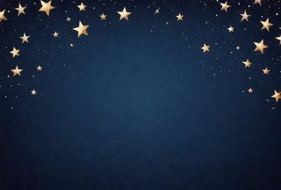 The primary subject of the image is a blue sky with a few stars scattered throughout. The setting is a night sky, and the visual style is a combination of a photo and digital art. The colors are predominantly blue and white, creating a calm and serene atmosphere.
