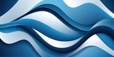 The primary subject of the image is a blue wave pattern, which is the main focus of the image. The setting is a white background, which provides a clean and minimalistic environment for the wave pattern. The visual style of the image is digital art, as it is a computer-generated design. The dominant colors in the image are blue and white, creating a calm and soothing atmosphere.