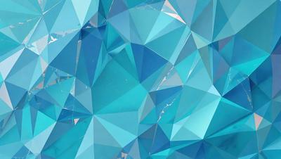 The primary subject of the image is a blue and white geometric pattern. The setting is a blue background, and the visual style is a digital art or illustration. The dominant colors are blue and white, creating a calm and soothing atmosphere.