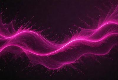 The primary subject of the image is a pink, swirling, and flowing pattern. The setting is a dark background, which contrasts with the vibrant pink color of the pattern. The visual style appears to be a digital art or illustration, as the pattern is intricate and detailed. The colors and mood of the image are predominantly pink, creating a sense of warmth and energy.