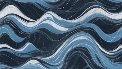 The primary subject of the image is a blue and white marble pattern, which is the main object, scene, or focus of the image. The setting or background features a blue and white marble wall, which adds to the visual style of the image. The overall atmosphere is calm and serene, with the blue and white marble pattern creating a sense of tranquility and beauty.