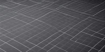 The primary subject of the image is a large, square grid pattern. The setting is a black surface, which could be a table or a piece of paper. The visual style is a pattern, and the colors are predominantly black. The overall atmosphere is simple and minimalistic.