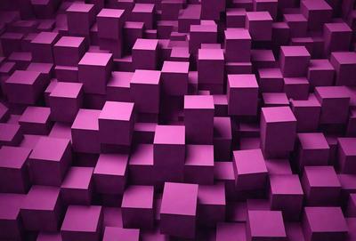 The primary subject of the image is a purple, three-dimensional grid pattern. The setting is a purple background, which creates a visually striking contrast with the grid pattern. The visual style is a digital art or illustration, as the grid pattern is created using a computer or digital tools. The colors and mood of the image are predominantly purple, giving it a unique and artistic appearance.
