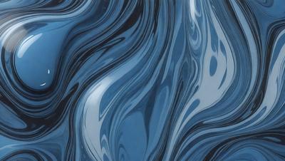 The primary subject of the image is a blue and white swirling pattern, which appears to be a digital art or illustration. The setting is a blue background, and the visual style is a combination of digital art and illustration. The dominant colors are blue and white, creating a calm and soothing atmosphere.