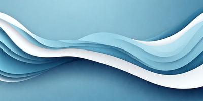The primary subject of the image is a blue wave, which is the main focus of the scene. The setting is a blue background, which creates a sense of depth and contrast. The visual style is a digital art or illustration, as the wave is depicted in a detailed and artistic manner. The dominant colors are blue and white, giving the image a calm and serene atmosphere.