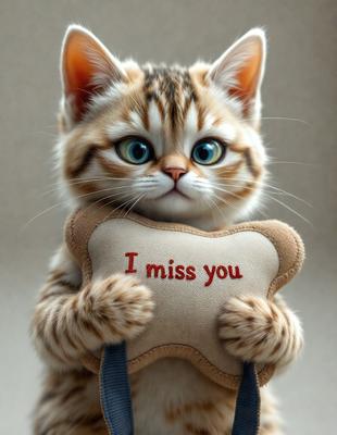 The primary subject of the image is a cat holding a stuffed animal, which is a teddy bear. The cat is positioned in the foreground, and the teddy bear is in the background. The visual style of the image is a photo, and the colors and mood are warm and cozy.