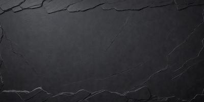 The primary subject of the image is a black leather surface, which appears to be a piece of leather or a leather-like material. The setting is a black background, which contrasts with the leather surface. The visual style is a close-up of the leather, showcasing its texture and details. The colors and mood of the image are predominantly dark, with the black leather and background creating a moody and dramatic atmosphere.