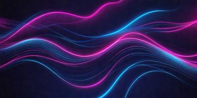 The primary subject of the image is a vibrant, colorful, and abstract design featuring a mix of pink, blue, and purple hues. The setting is a dark background, which contrasts with the bright colors of the design. The visual style appears to be a combination of digital art and illustration, creating a unique and eye-catching pattern. The overall atmosphere is energetic and lively, with the colors and design elements working together to create a captivating and dynamic image.
