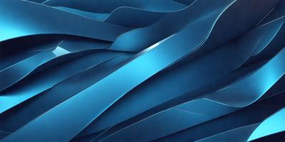 The primary subject of the image is a blue, curved, and wavy surface. The setting is a blue background, and the visual style appears to be a digital art or illustration. The dominant colors are blue and silver, creating a calm and soothing atmosphere.