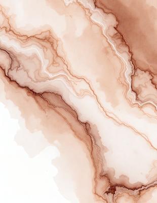 The primary subject of the image is a marble-like pattern, which is the main focus of the image. The setting is a white background, and the visual style appears to be a combination of a photo and digital art. The colors and mood of the image are predominantly brown and white, creating a sense of depth and texture.