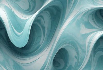 The primary subject of the image is a blue and white swirl pattern, which appears to be a digital art or illustration. The setting is a blue background, and the visual style is a combination of digital art and illustration. The dominant colors are blue and white, creating a calming and soothing atmosphere.