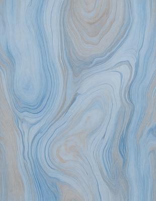 The primary subject of the image is a blue and white patterned wallpaper. The setting is a room with a blue and white wallpapered wall. The visual style is a patterned wallpaper, which gives the room a unique and artistic atmosphere. The dominant colors are blue and white, creating a calming and soothing mood in the room.