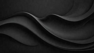 The primary subject of the image is a black and white wave pattern. The setting is a dark background, which contrasts with the wave pattern. The visual style is a combination of a photo and a digital art, illustration, or drawing. The dominant colors are black and white, creating a moody and dramatic atmosphere.