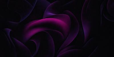 The primary subject of the image is a purple and black swirling pattern. The setting is a dark background, which contrasts with the swirling pattern. The visual style is a digital art or illustration, creating a unique and eye-catching design. The dominant colors are purple and black, giving the image a bold and striking appearance.