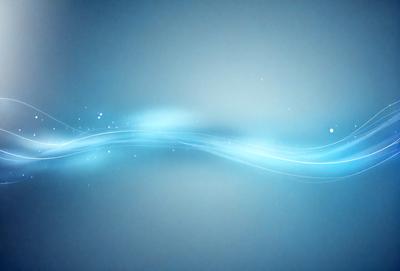 The primary subject of the image is a blue wave or ripple pattern. The setting is a blue wall, and the visual style appears to be a digital art or illustration. The dominant colors are blue and white, creating a calm and serene atmosphere.