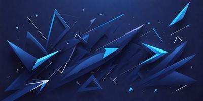 The primary subject of the image is a blue and purple geometric pattern. The setting is a blue background, and the visual style is digital art. The dominant colors are blue and purple, creating a calm and soothing atmosphere.