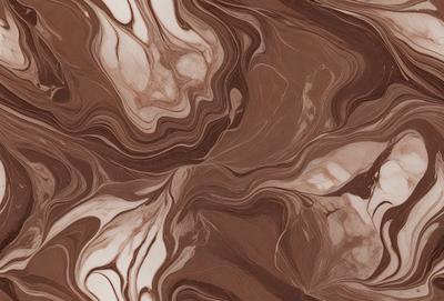 The image features a brown and white marbled pattern, which gives it a unique and intricate appearance. The primary subject is the marbled surface, which is the main focus of the image. The setting is a close-up view of the marbled pattern, showcasing its details and texture. The visual style is a close-up of the marbled surface, which gives it a more artistic and detailed look. The colors and mood of the image are primarily brown and white, creating a sense of elegance and sophistic