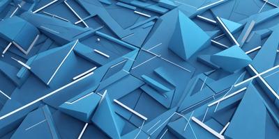 The primary subject of the image is a blue, geometric, abstract design. The setting is a blue background, and the visual style appears to be a combination of digital art and illustration. The dominant colors are blue and white, creating a calm and soothing atmosphere.