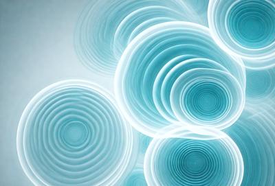 The primary subject of the image is a series of blue and white swirls, which are the main objects in the scene. The swirls are arranged in a circular pattern, creating a visually appealing and dynamic composition. The setting is a white background, which provides a clean and minimalist environment for the swirls to stand out. The visual style of the image is a combination of digital art and illustration, as the swirls are created using a combination of digital tools and traditional art techniques. The dominant colors in the image are blue and