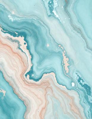 The primary subject of the image is a blue and white ocean scene with a variety of textures and colors. The setting is the ocean, with a blue background and a white and blue wave pattern. The visual style is a combination of a photo and digital art, creating a unique and artistic representation of the ocean. The dominant colors are blue and white, with the blue ocean and white wave pattern creating a calming and serene atmosphere.